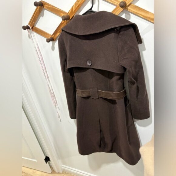 Mackage Women's Brown leather/wool/cashmere mix Coat - Picture 15 of 16